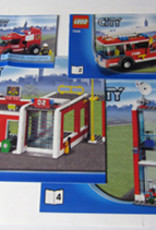LEGO LEGO 7208 Brandweerstation + ladderwagen + auto + kat in boom CITY