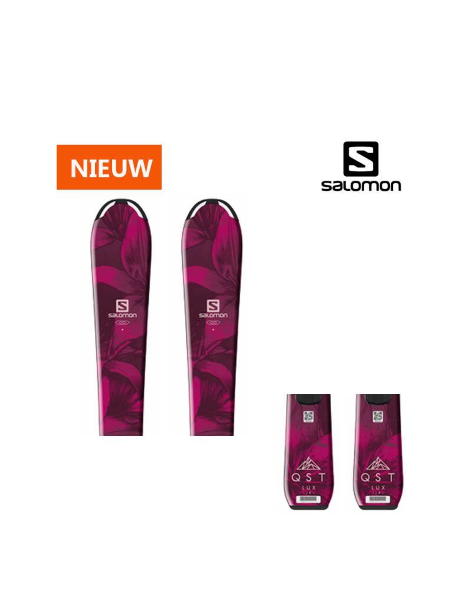 SALOMON Salomon E QST LUX Jr S Lila/Zwart Ski's NIEUW