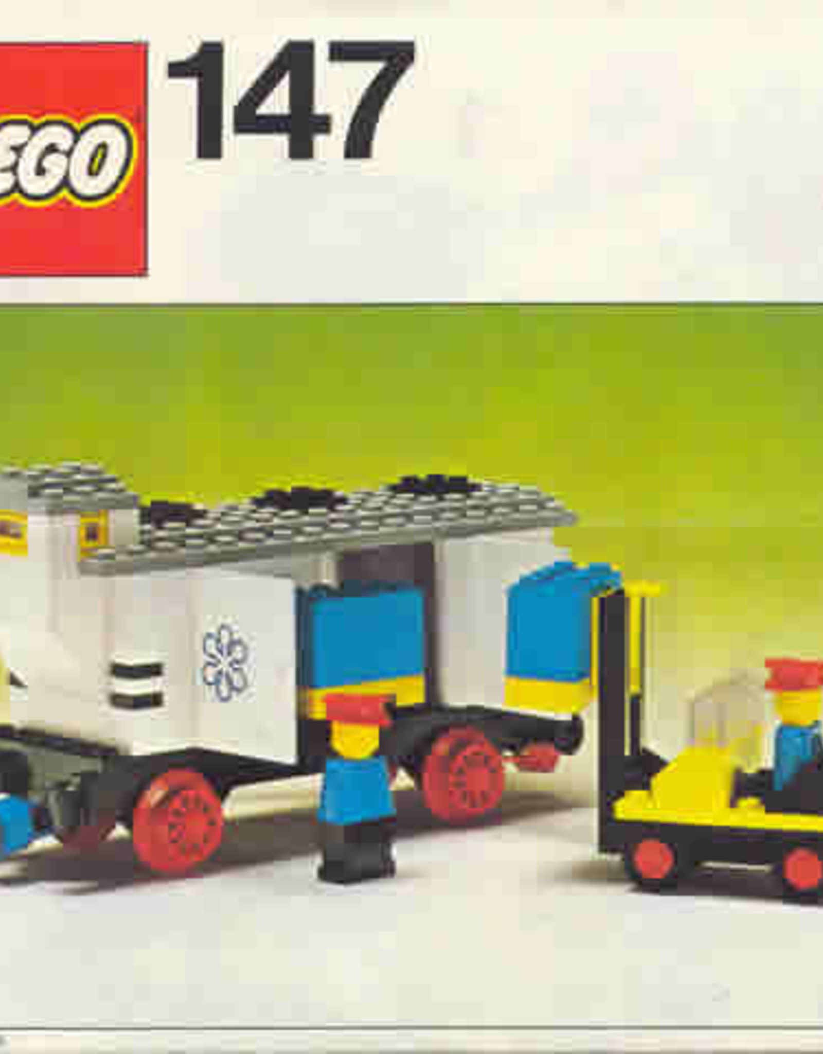 LEGO LEGO 147 Refrigerated Car with Forklift CLASSIC ,Zonder doos, Met boekje,  Gebruikt