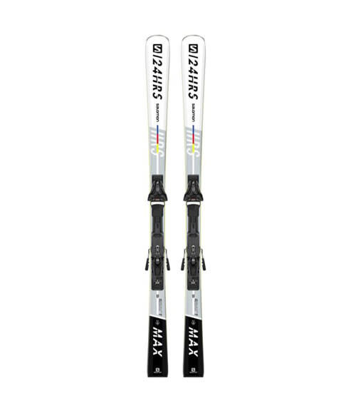 Aubergine Effectief Realistisch Salomon 24 HRS (MAX) Wit/Zwart Ski's Gebruikt - Crossdock