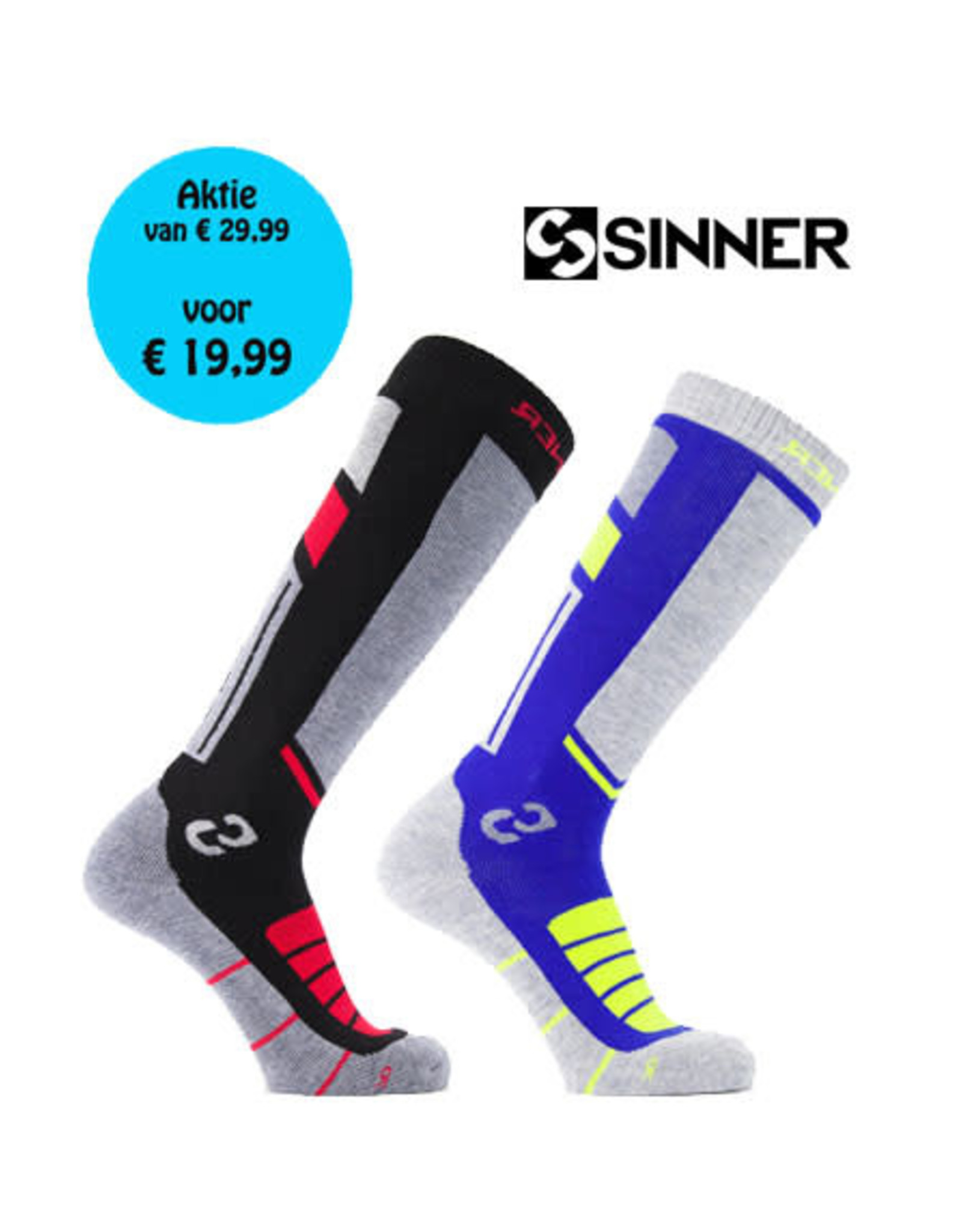 SINNER SINNER SKISOKKEN PRO BLUE/RED