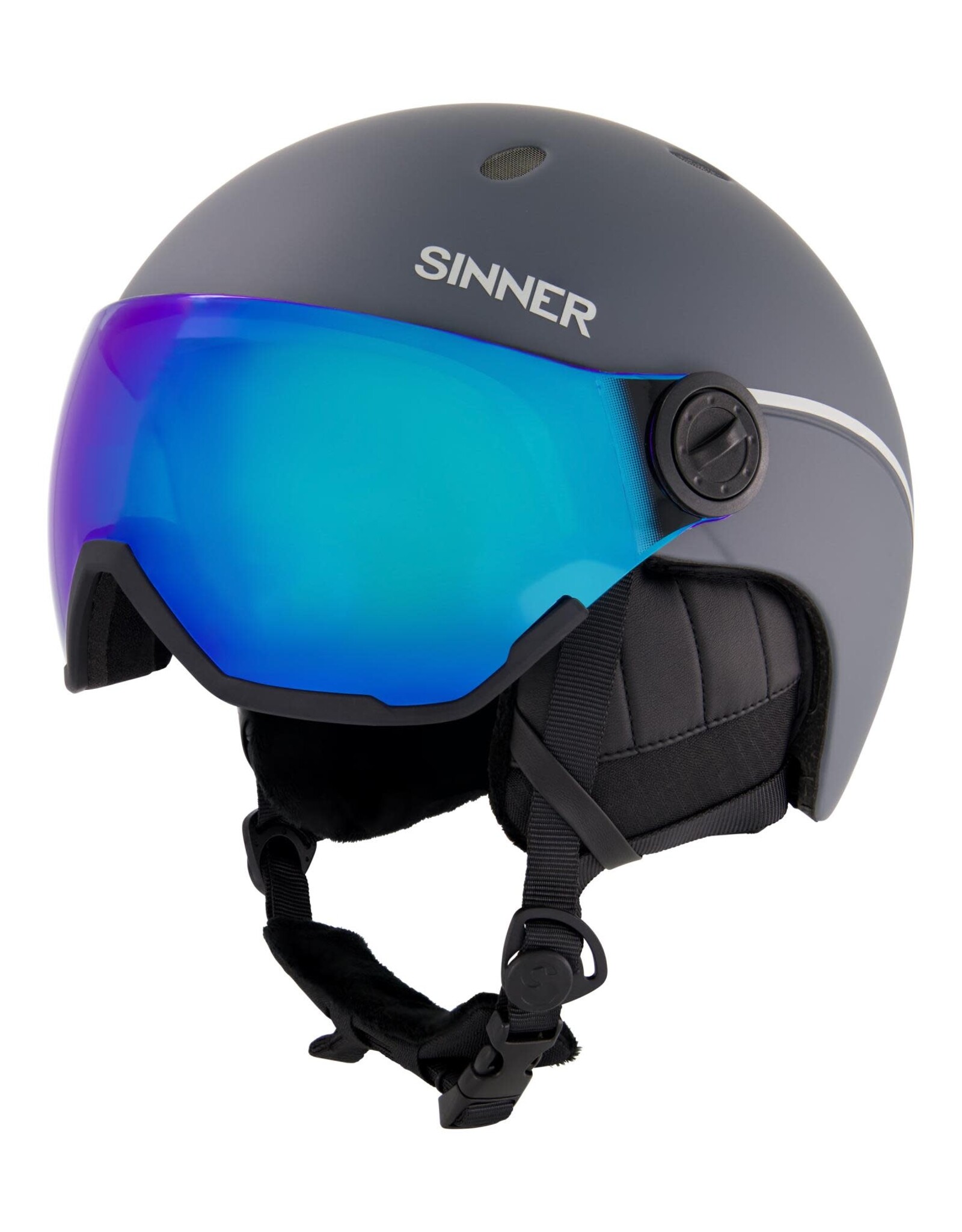 SINNER Helm Sinner Titan Visor M DK Gr-Blu MR Cat.2