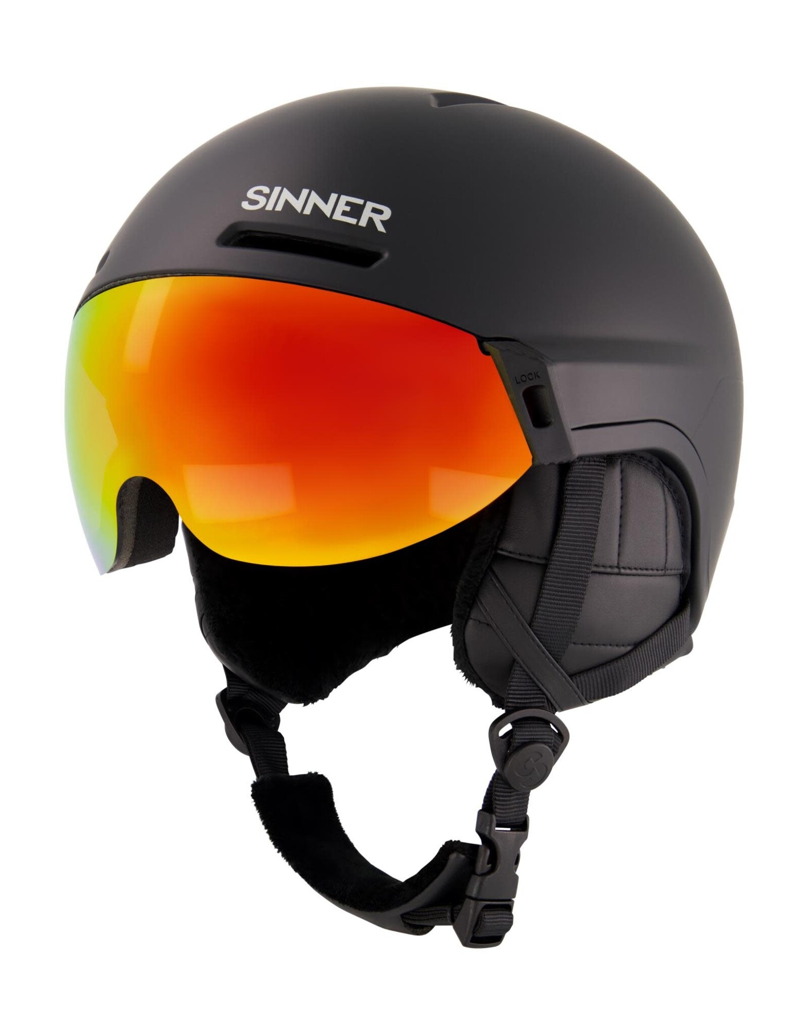 SINNER Helm Sinner MONTBLANC Visor M Blk Red R. Cat2