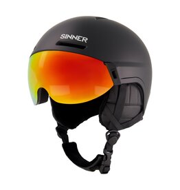 SINNER Helm MONTBLANC Visor M Blk Red R. Cat2