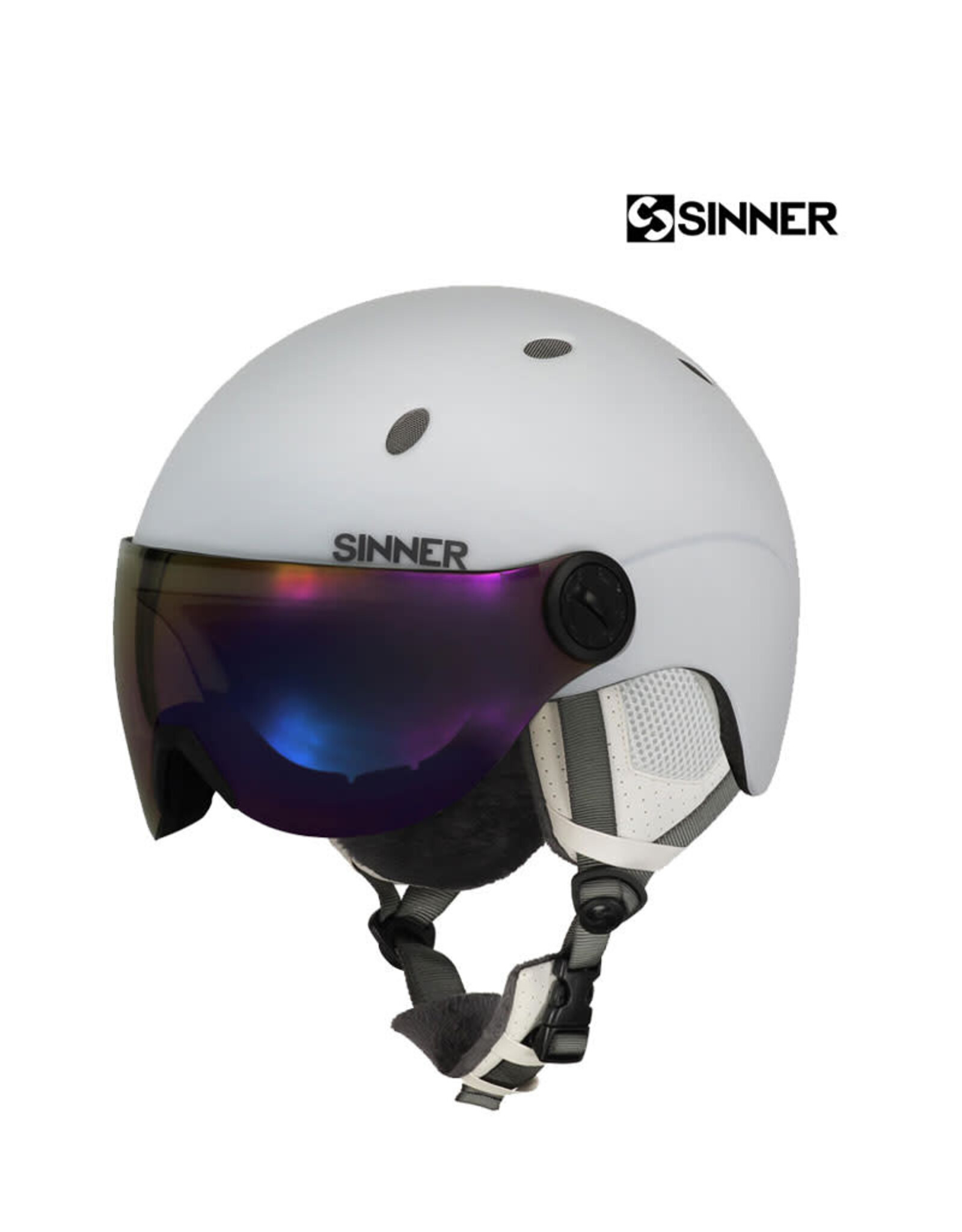 SINNER Helm Sinner Titan Visor Mat White
