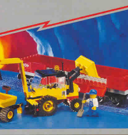 LEGO 4543 Railroad Tractor Flatbed Zonder doos met Boekje Gebruikt