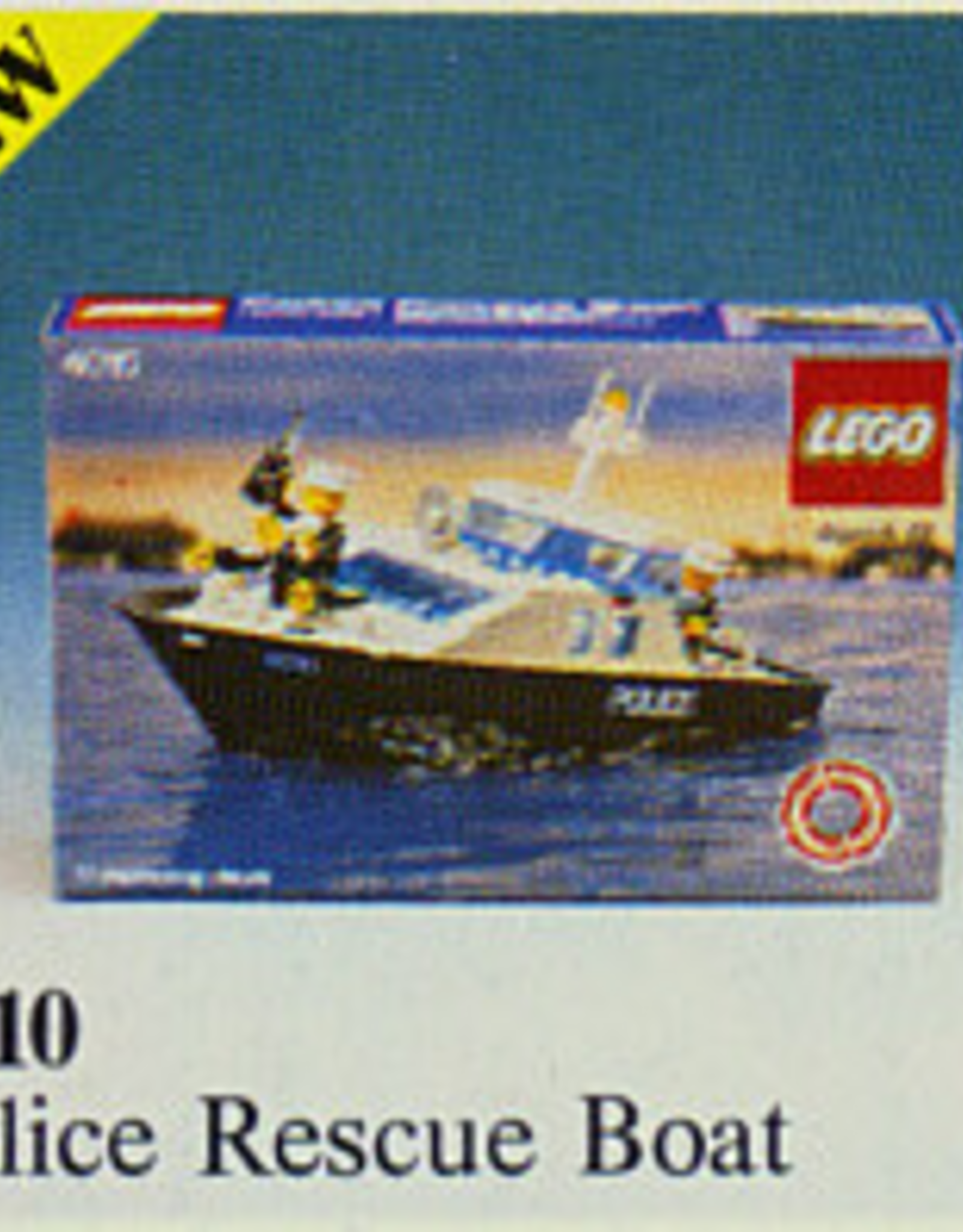LEGO LEGO 4010 Police Rescue Boat LEGOLAND Zonder doos Met Boekje Gebruikt