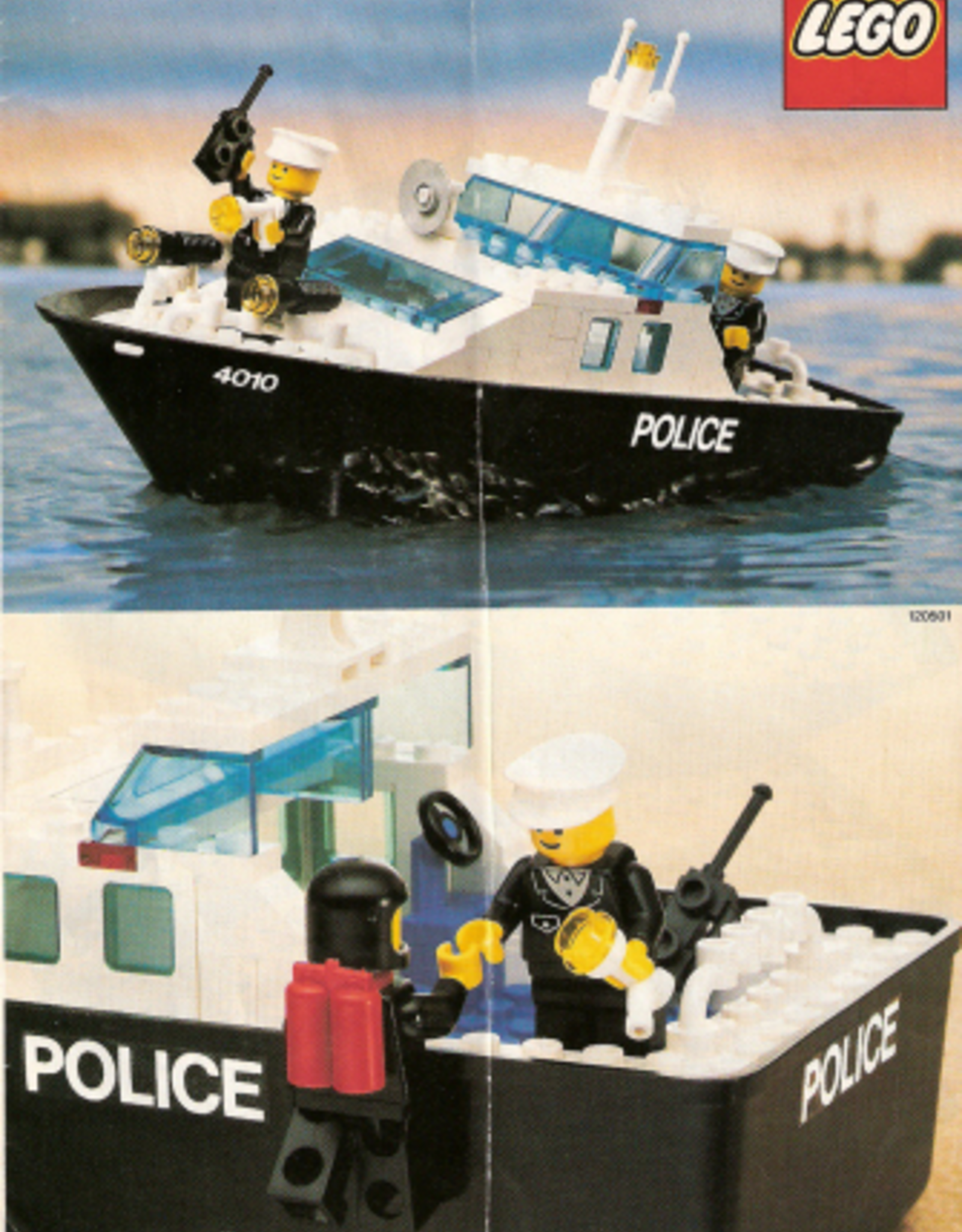 LEGO LEGO 4010 Police Rescue Boat LEGOLAND Zonder doos Met Boekje Gebruikt