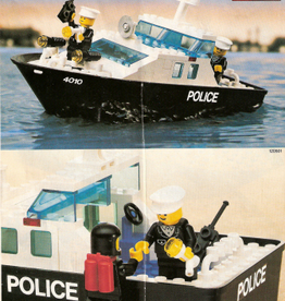LEGO 4010 Police Rescue Boat LEGOLAND Zonder doos Met Boekje Gebruikt