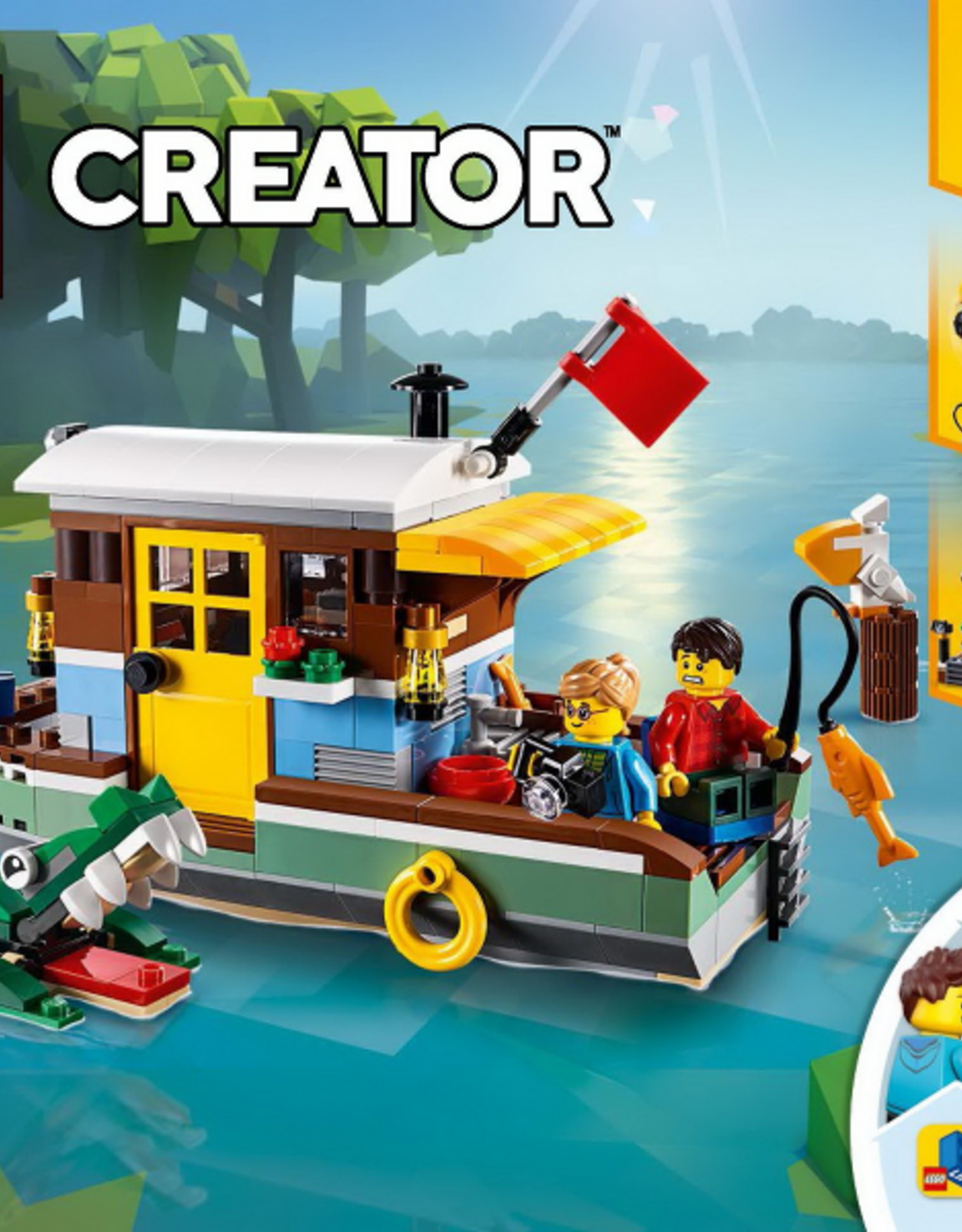 LEGO LEGO 31093 Riverside Houseboat CREATOR Zonder doos Met Boekje Gebruikt