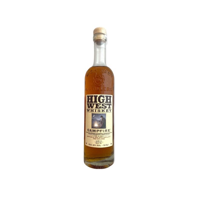 High West Campfire 70cl + HOUTEN KIST