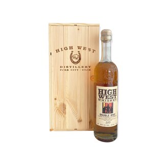 High West Double Rye 70cl + HOUTEN KIST
