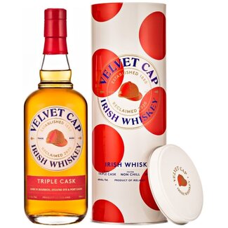 Velvet Cap Irish Whiskey Triple Cask In Tube 70CL