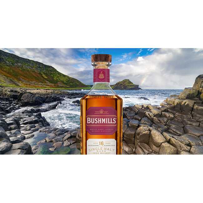 Bushmills 16 Years Three Wood + GB 70CL