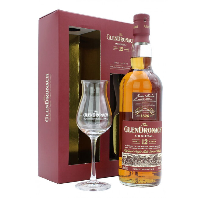 GlenDronach 12 years Original In Giftpack met glas