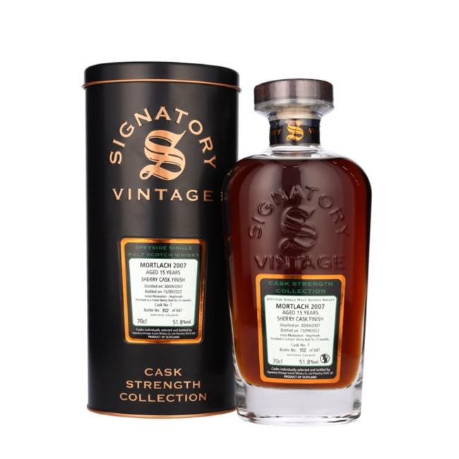 Signatory Vintage Mortlach 2007 70CL 15Y