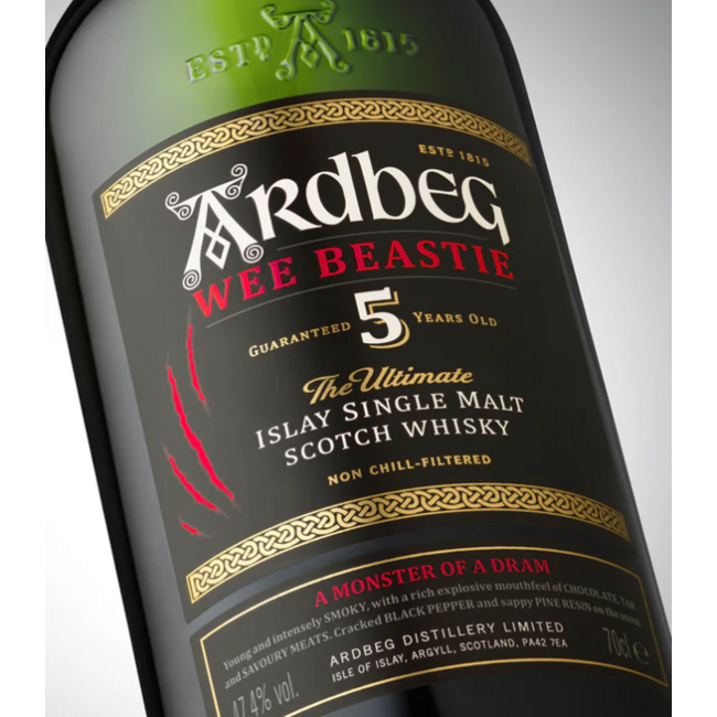 Ardbeg Wee Beastie 5 Years warehouse pack 70CL
