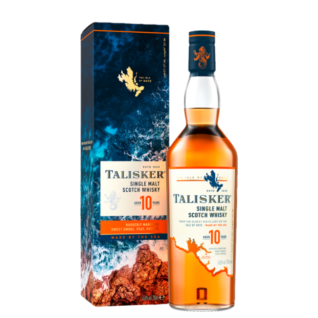 Talisker 10 Years Single Malt Scotch Whisky in Giftbox