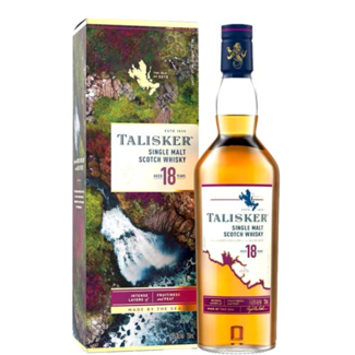 Talisker 18 Years Single Malt Scotch Whisky in Giftbox