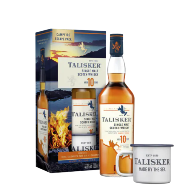 Talisker 10 Years Single Malt met 1 Mok in Giftbox