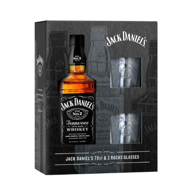 Jack Daniel's Giftpack + 2 Glazen