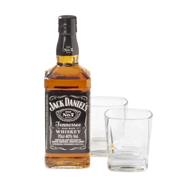 Jack Daniel's Giftpack + 2 Glazen
