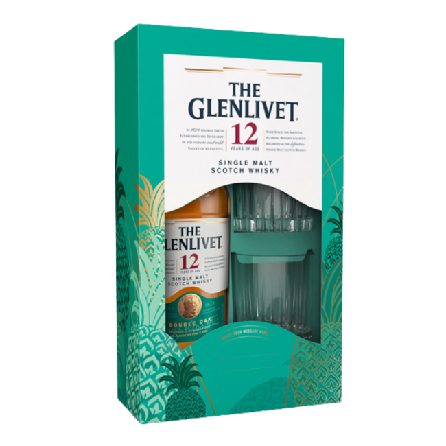 Glenlivet 12 Years Double Oak + 2 Glasses