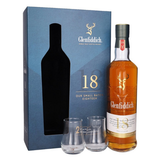 Glenfiddich 18 Year Single Malt Geschenkset met 2 Glazen