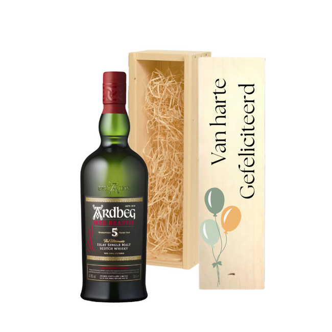 Gepersonaliseerde kist met whisky