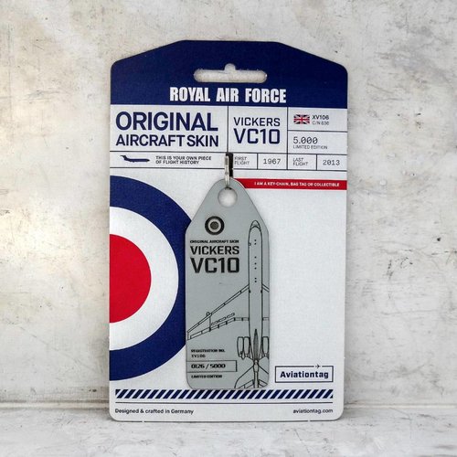 Aviationtag Aviationtag - Royal Air Force Vickers VC10 – XV-106 (grey) Aviationtag Aviationtag - Royal Air Force Vickers VC10 – XV-106 (grey)