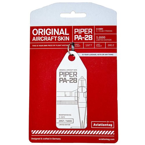 Aviationtag Aviationtag - Piper PA28 - D-EBRI (white) Aviationtag Aviationtag - Piper PA28 - D-EBRI (white)