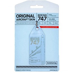 Aviationtag Aviationtag - Boeing 747 - B-HUI (light blue)