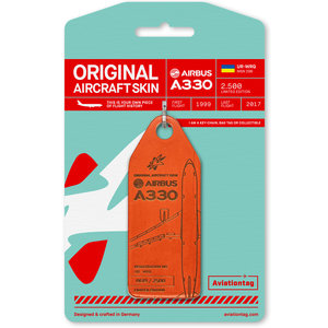 Aviationtag Aviationtag - Airbus A330 - UR-WRQ - Windrose  (red)