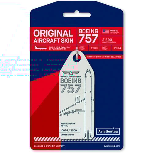 Aviationtag Aviationtag - Boeing 757 – N646DL - Delta Air Lines (white) Aviationtag Aviationtag - Boeing 757 – N646DL - Delta Air Lines (white)