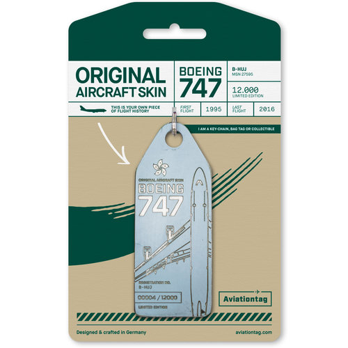 Aviationtag Aviationtag - Boeing 747 - B-HUJ (light blue) Aviationtag Aviationtag - Boeing 747 - B-HUJ (light blue)