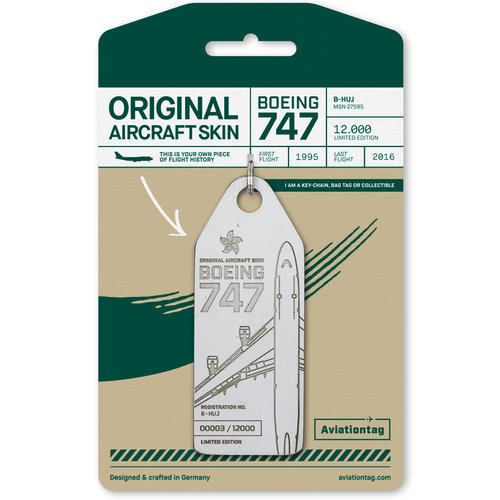 Aviationtag Aviationtag - Boeing 747 - B-HUJ (white) Aviationtag Aviationtag - Boeing 747 - B-HUJ (white)