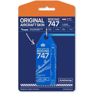 Aviationtag Aviationtag - Boeing 747 - PH-BFF (KLM blue)