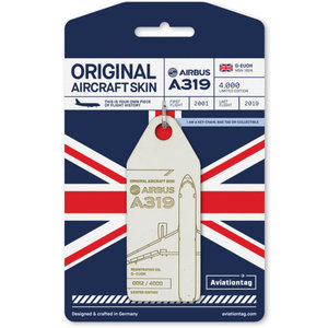 Aviationtag Aviationtag - Airbus A319 – G-EUOH - British Airways (white)