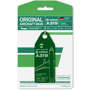 Aviationtag Aviationtag - Airbus A319 – D-ASTZ - Germania (dark green)