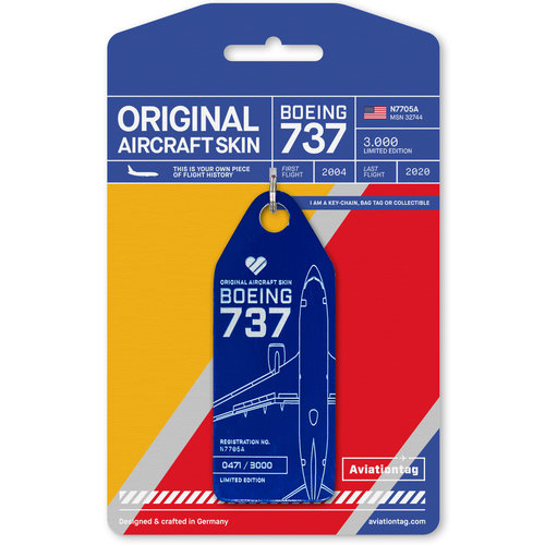 Aviationtag Aviationtag - Boeing 737 – N7705A - Southwest (blue)