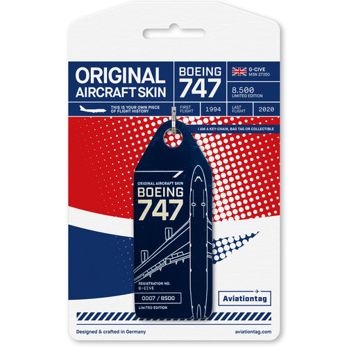 Aviationtag Aviationtag - Boeing 747 - G-CIVE - British Airways (blue) Aviationtag Aviationtag - Boeing 747 - G-CIVE - British Airways (blue)