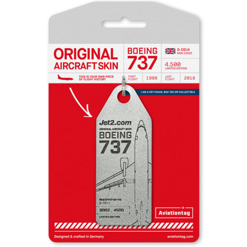 Aviationtag Aviationtag - Boeing 737 - G-CELH (silver)