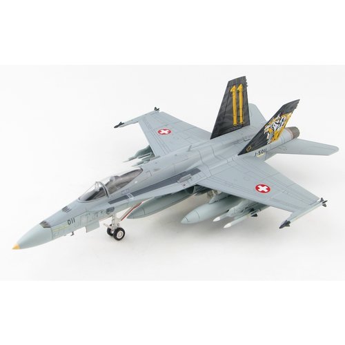 Hobby Master 1:72 F/A-18C Hornet Swiss Air Force 11 Staffel Tigers, #J-5011, Meiringen AB, Switzerland, 2020 Hobby Master 1:72 F/A-18C Hornet Swiss Air Force 11 Staffel Tigers, #J-5011, Meiringen AB, Switzerland, 2020