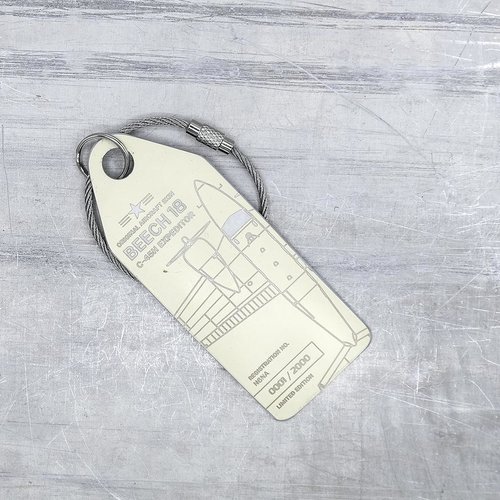 Aviationtag Aviationtag - Beechcraft 18 C45H – N6NA (cream)