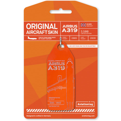 Aviationtag Aviationtag - Airbus A319 – G-EZII - easyJet (orange)