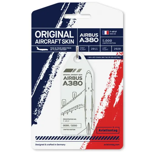 Aviationtag Aviationtag - Airbus A380 - F-HPJF - Air France (white) - 1