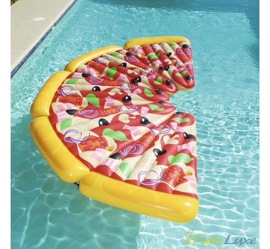 Bestway Luchtbed opblaasbaar Pizza Party 188x130 - Tuin Luxe Shop