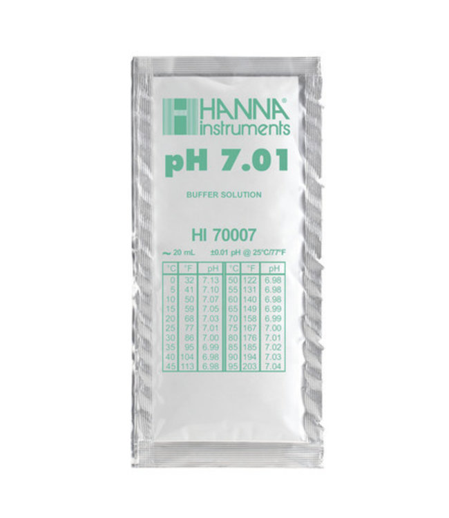 Hanna Instruments Kalibratievloeistof pH 7,01, 25 zakjes van 20ml