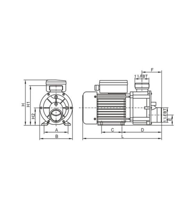 LX Whirlpool  LX JA 35 Circulatiepomp 0,33 PK
