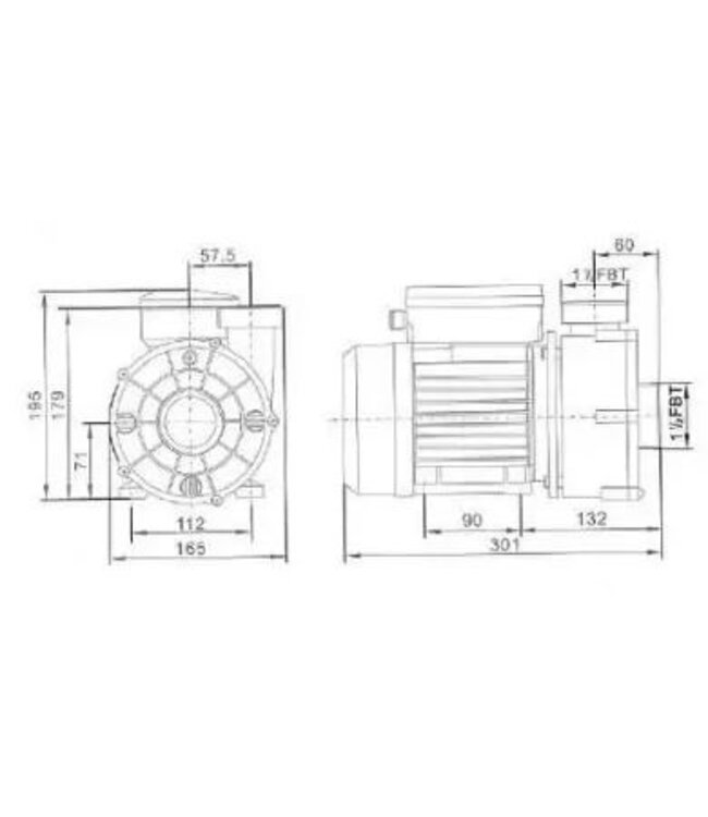 LX Whirlpool   LX WTC 50M Spa Circulatiepomp 0,35 PK